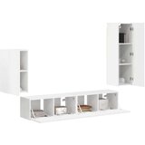  Set TV komoda Zidne 3 pcs Bijelo Konstruirano drvo | shoptok.hr
