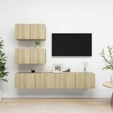  4-dijelni set TV ormarića boja hrasta sonome konstruirano drvo Cijene