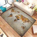  Tepih sa gumenom podlogom 140x220cm - Karta sveta bež, TG-3029 Cene