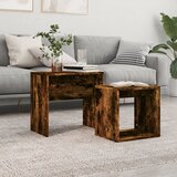 The Living Store Komplet klubskih mizic 2-delni dimljen hrast inženirski les - Komplet Klubskih Mizic, (21836123) | Shoptok.si