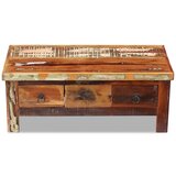 Stolić za kavu s ladicama 90x45x35 cm masivno obnovljeno drvo | shoptok.hr