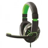 Crow stereo slušalice sa mikrofonom, gamer, crna/zelena