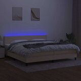  Box spring s madracem LED krem 200x200 cm od tkanine | shoptok.hr