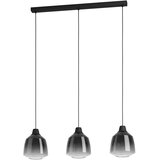 Eglo visilica Sedbergh 43822, 3x E27, 90 cm, crna/staklo crno-sivo Cijene
