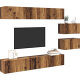  Set TV komoda Zidne s pohranom s vratima 8 pcs Staro drvo 60 x 30 x 30.5 cm | shoptok.hr