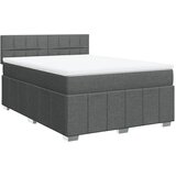  Krevet s oprugama i madracem tamnosivi 140x190 cm od tkanine | shoptok.hr