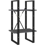 vidaXL ormarić za knjige s 2 razine sivi 40 x 30 x 70 cm od borovine | shoptok.hr