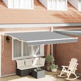 vidaXL Nadstrešnica Ručna Bijelo 3,5 x 2,5 m Metal | shoptok.hr