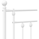  Metalni okvir kreveta uzglavlje i podnožje bijeli 90x190 cm | shoptok.hr