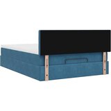 vidaXL otomanski krevet s madracem&led tamnoplavi 140x190cm baršunasti | shoptok.hr