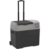 vidaXL Prijenosni hladnjak s kotačima i ručkom crno-sivi 40 L PP
