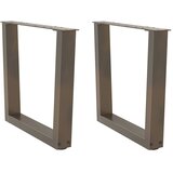  Noge za klub stolić V-oblik 2 kom Prirodni čelik 60 x (42-43,3) cm Čelik | shoptok.hr