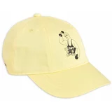 Mini Rodini Otroška bombažna bejzbolska kapa rumena barva