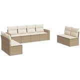  8-dijelni set vrtnih sofa od poliratana s jastucima bež | shoptok.hr
