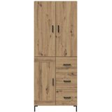  Highboard Umjetnički hrast 69,5 x 34 x 180 cm Konstruirano drvo | shoptok.hr