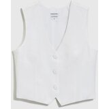 Marisse White Linen Vest | Shoptok.si