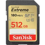 San Disk SDXC 512GB Extreme, 180MB/s UHS-I Class10 U3 V30 cene