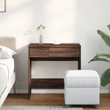  Toaletni stolić s ogledalom smeđa boja hrasta 73x46,5x120 cm | Shoptok.si