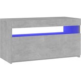 TV ormarić s LED svjetlima siva boja betona 75 x 35 x 40 cm | shoptok.hr