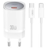 XO wall charger CE20 PD 30W 1x USB-C white + cable USB-C - USB-C Cijene