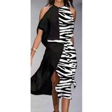 Fenzy Elegantna Midi Haljina S Uzorkom Lottera, Crna | shoptok.hr