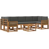  Set vanjskih sofa 8 pcs Prirodna i antracit Poliester | Eponuda.com