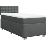  Krevet s oprugama i madracem tamnosivi 100 x 200 cm od tkanine | shoptok.hr