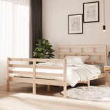 Maison Chic Posteljni okvir - Dvoposteljna postelja - Zakonska postelja 135x190 cm trden les-J9756, (21764926) | Shoptok.si