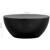  Stolić za kavu od čekićanog aluminija 70 x 30 cm crni | shoptok.hr