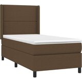  Box spring s madracem LED tamnosmeđi 100x200 cm tkanina | shoptok.hr