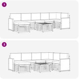  Set vanjskih sofa s jastukom 7 pcs Prirodna | shoptok.hr