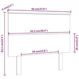  Uzglavlje za krevet bijelo 94 x 6 x 82,5 cm od masivne borovine | shoptok.hr