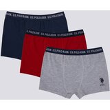 U.S. Polo Assn. set bokserica za dečake US1371, 3 komada, teget, sive i crvene Cene