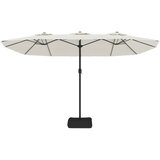  Dvostruki vrtni suncobran LED pješčano bijeli 449 x 265 cm | shoptok.hr