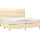  s oprugama i madracem krem 200 x 200 cm od tkanine | shoptok.hr