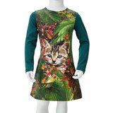  Dječja haljina s dugim rukavima tamnozelena 128 | shoptok.hr