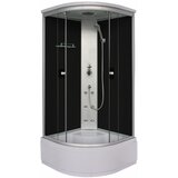 Sanotechnik polukružna tuš kabina PC50 (D x Š x V: 90 x 90 x 210 cm, Crno-srebrno-sive boje) Cijene