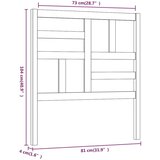  Uzglavlje za krevet sivo 81 x 4 x 104 cm od masivne borovine | shoptok.hr