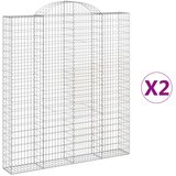  Lučne gabionske košare 2 kom 200x30x220/240cm pocinčano željezo | Eponuda.ba