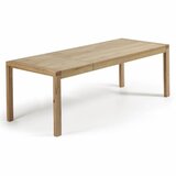 Kave Home Raztegljiva jedilna miza z dodatno ploščo v hrastovem dekorju 100x200 cm Briva – | Shoptok.si