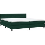 Box Spring krevet s madracem i LED tamno zeleni 180x220 cm baršun | shoptok.hr
