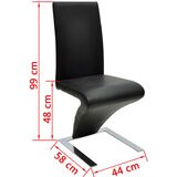  Blagovaonske stolice od umjetne kože 4 kom crne | shoptok.hr