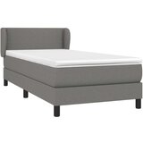  Kreveta s oprugama i madrac tamnosivi 80x200cm od tkanine | shoptok.hr