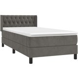 Box spring postelja z vzmetnico temno siv 90x190 cm žamet, (20723308) | Shoptok.si