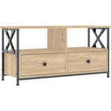 vidaXL TV omarica sonoma hrast 90x33x45 cm inženirski les in železo, (20733537) Cene