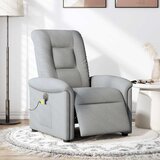 Maison Chic Električni masažni naslanjač - Relax naslanjač svetlo sivo blago, (22134421) | Shoptok.si