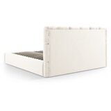 Micadoni Krem baršunasti tapecirani bračni krevet s prostorom za odlaganje s podnicom 180x200 cm Bellis – | shoptok.hr
