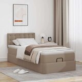 vidaXL Otomanski posteljni okvir z vzmetnico kapučino 80x200 cm, (21610759) | Shoptok.si