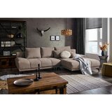 Hom`in KOTNA SEDEŽNA GARNITURA, šenilja svetlo rjava | Shoptok.si