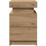 vidaXL Noćni ormarić s LED boja hrasta 35x39x55 cm konstruirano drvo | shoptok.hr